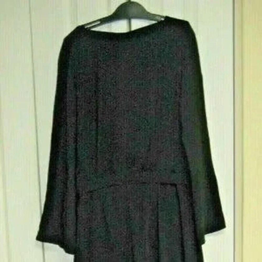 ❤️THIERRY MUGLER Couture Black Wrap Runway Wide Leg JumpSuit Romper Pants… - Picture 15 of 16